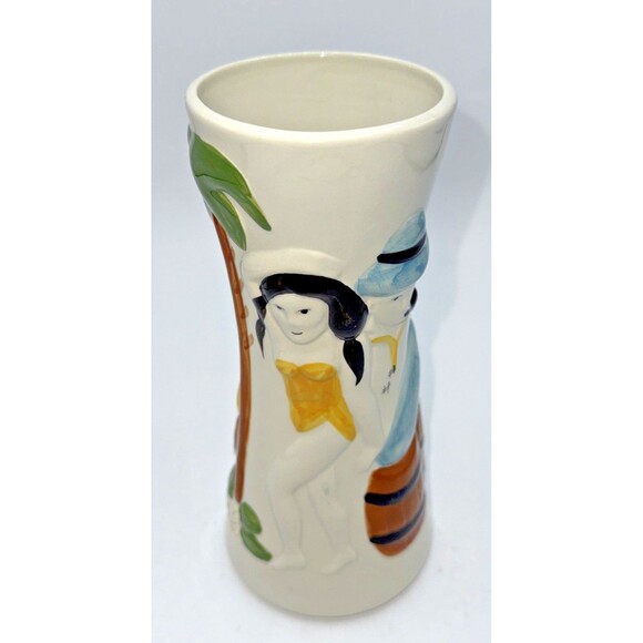Vintage Sail With Harvey's Hula Girl Tiki Bar Mug/Cup/Vase Lake Tahoe 8.5” - Picture 2 of 13